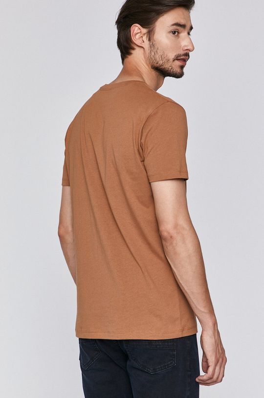 T-shirt męski z bawełny organicznej brązowy <p>100 % Bawełna organiczna</p>