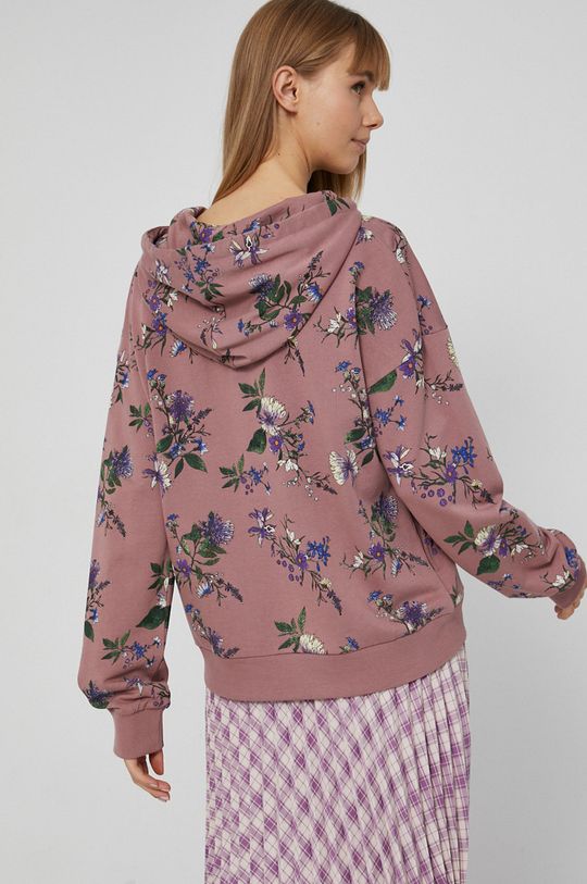Bluza bawełniana damska w kwiaty różowa 100 % Bawełna