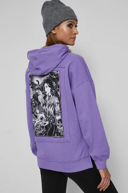 Bluza bawełniana damska z kolekcji The Witcher fioletowa 100 % Bawełna
