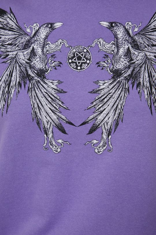 Bluza bawełniana damska z kolekcji The Witcher fioletowa