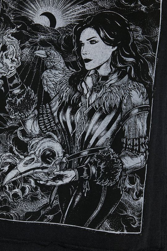 Bluza bawełniana damska z kolekcji The Witcher czarna