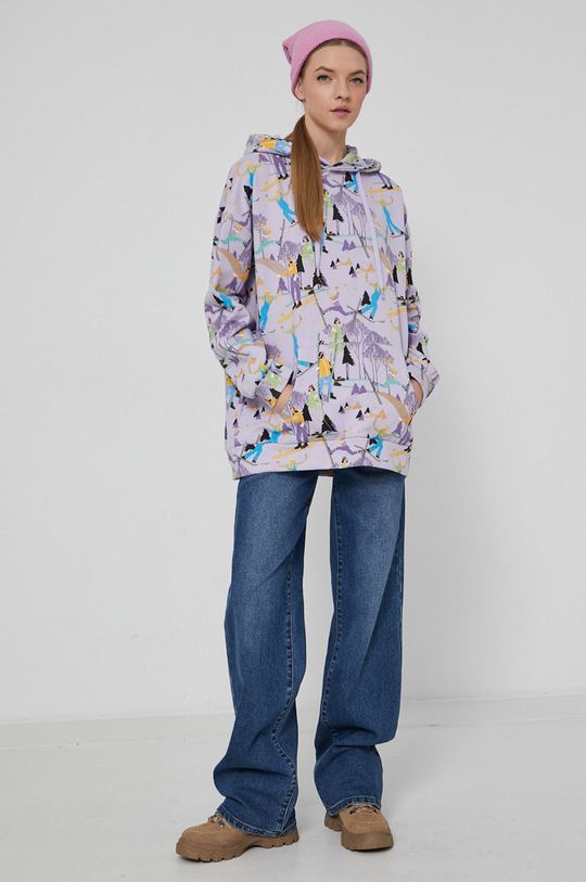 Bluza damska z motywem zimowym multicolor