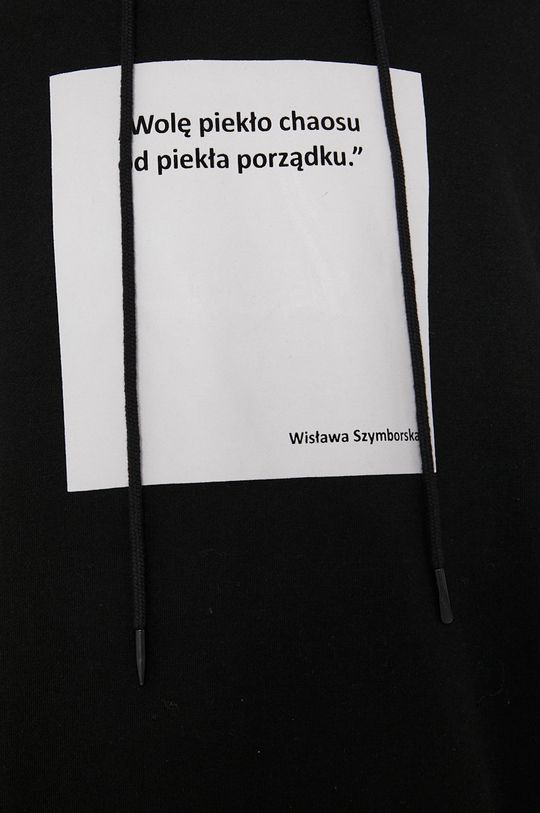 Bluza dzianinowa męska czarna z kolekcji Możliwości - Fundacja Wisławy Szymborskiej