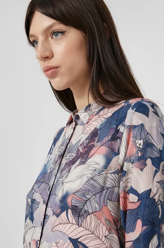 multicolor Koszula  z wzorzystej tkaniny damska Damski