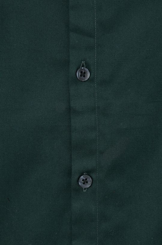 Koszula męska z gładkiej tkaniny zielona ciemny zielony