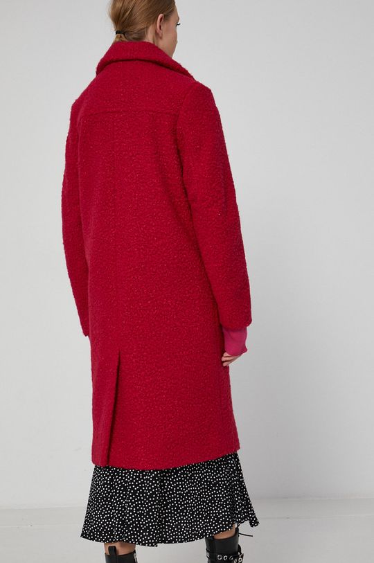 Płaszcz z gładkiego materiału damski różowy Podszewka: 100 % Poliester, Materiał zasadniczy: 100 % Poliester