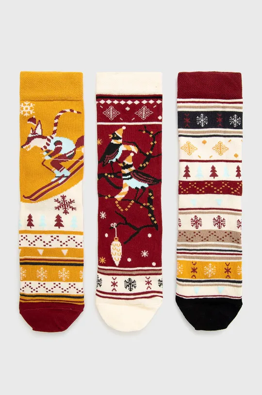 multicolor Skarpetki z kolekcji Deer Santa (3-pack) Damski