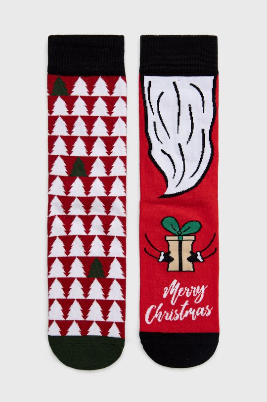 multicolor Skarpetki męskie z kolekcji Deer Santa (2-pack) Męski