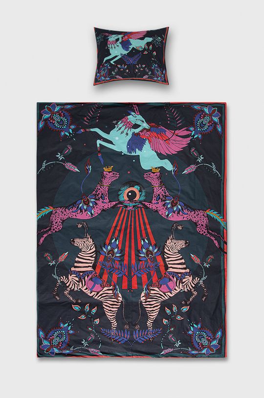 multicolor Komplet pościeli bawełnianej wzorzysty 150 x 200 cm Unisex