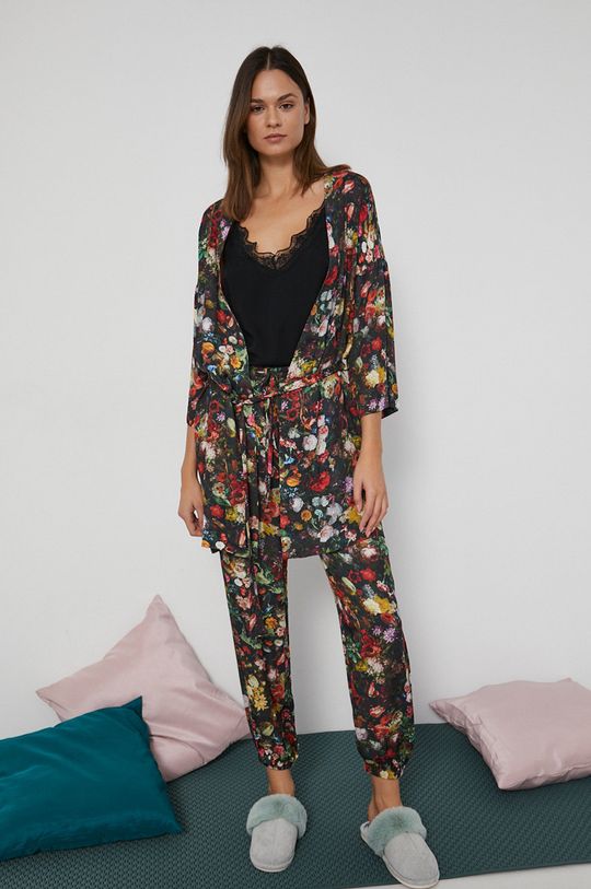 Piżama damska wzorzysta - komplet multicolor
