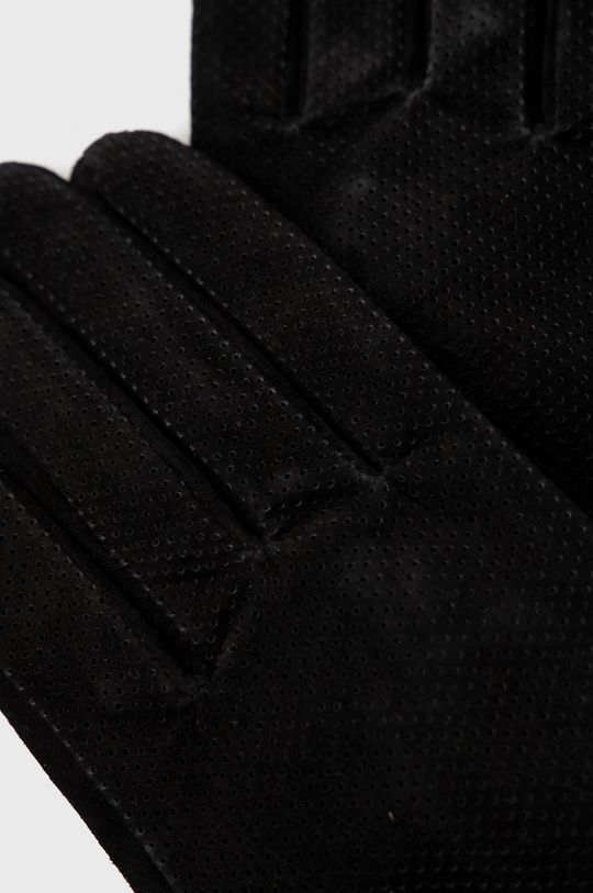 Rękawiczki ze skóry zamszowej damskie czarne czarny