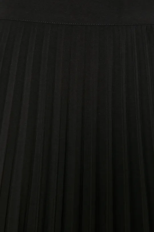 czarny Spódnica damska z plisowanej tkaniny czarna