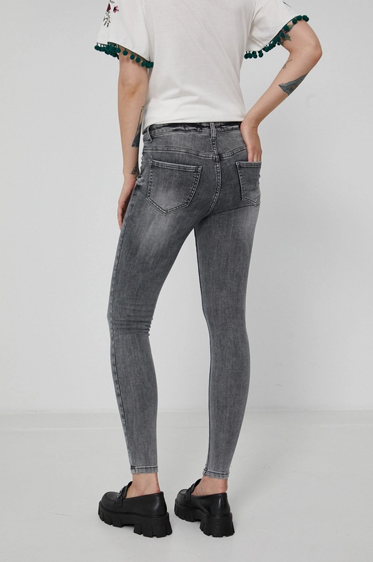 Jeansy damskie skinny szare 98 % Bawełna, 2 % Elastan