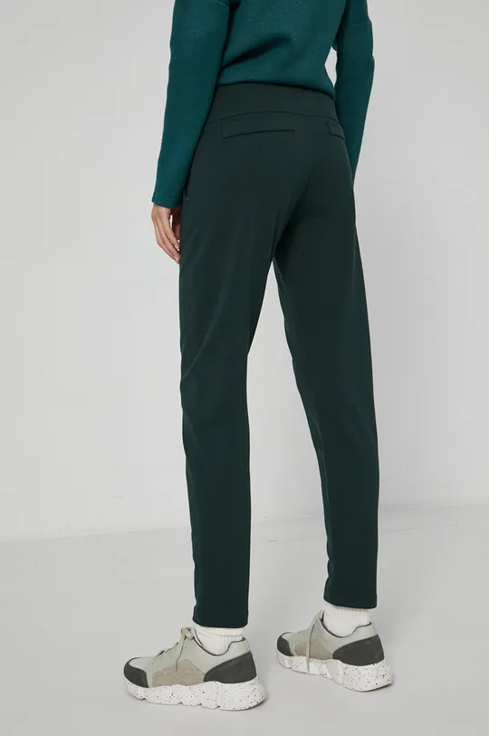 Spodnie dresowe z gładkiej dzianiny damskie zielone 95 % Bawełna, 5 % Elastan