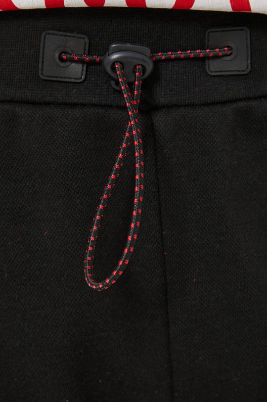 czarny Spodnie dresowe męskie gładkie czarne