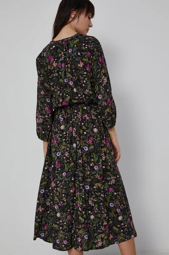 Sukienka damska z wiskozy w kwiatowy wzór 100 % Wiskoza