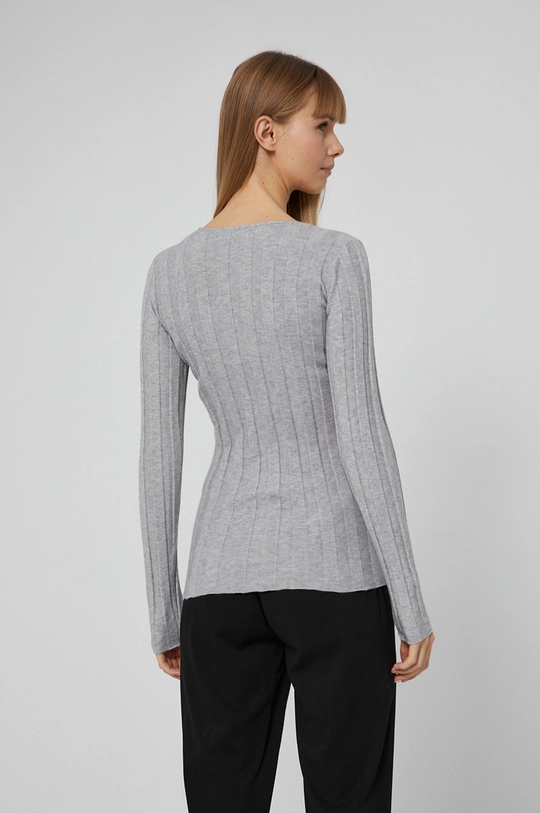 Sweter damski Basic szary 26 % Poliamid, 24 % Poliester, 50 % Wiskoza