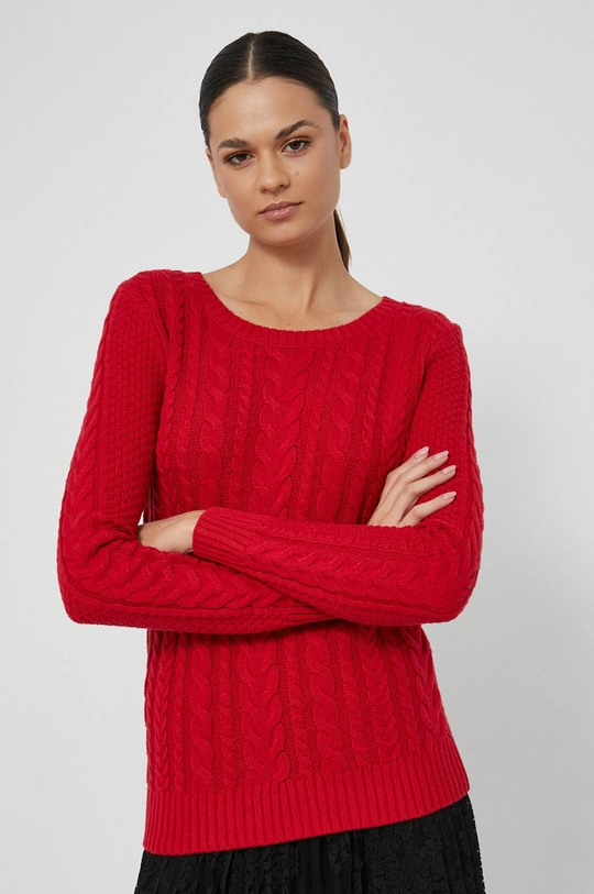 czerwony Medicine - Sweter Basic Damski