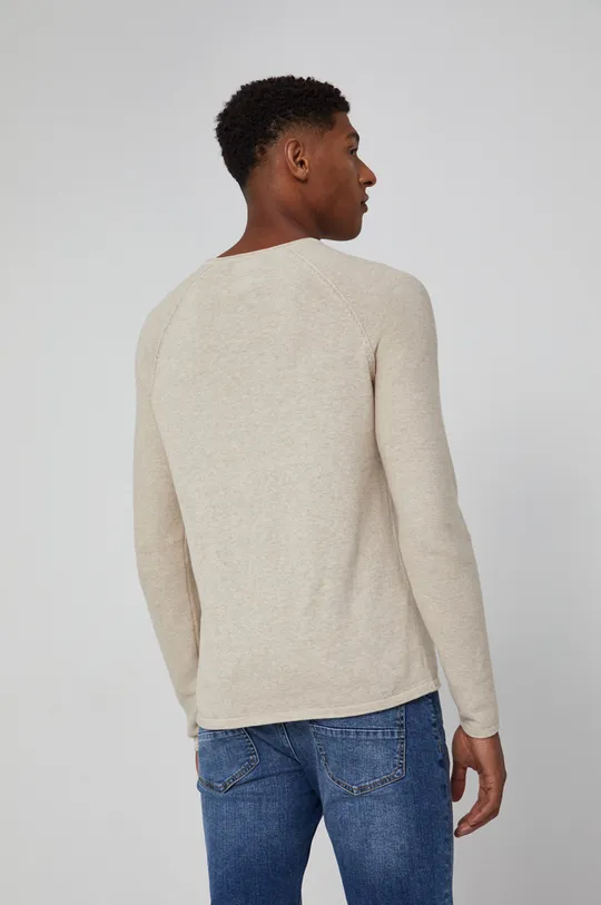 beżowy Sweter bawełniany męski beżowy