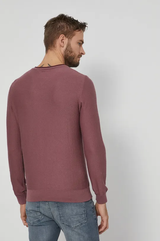 Sweter bawełniany męski purpurowy 100 % Bawełna