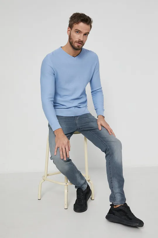 niebieski Medicine - Sweter bawełniany Basic Męski