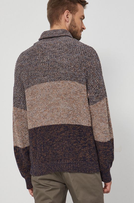 Sweter bawełniany męski brązowy 100 % Bawełna
