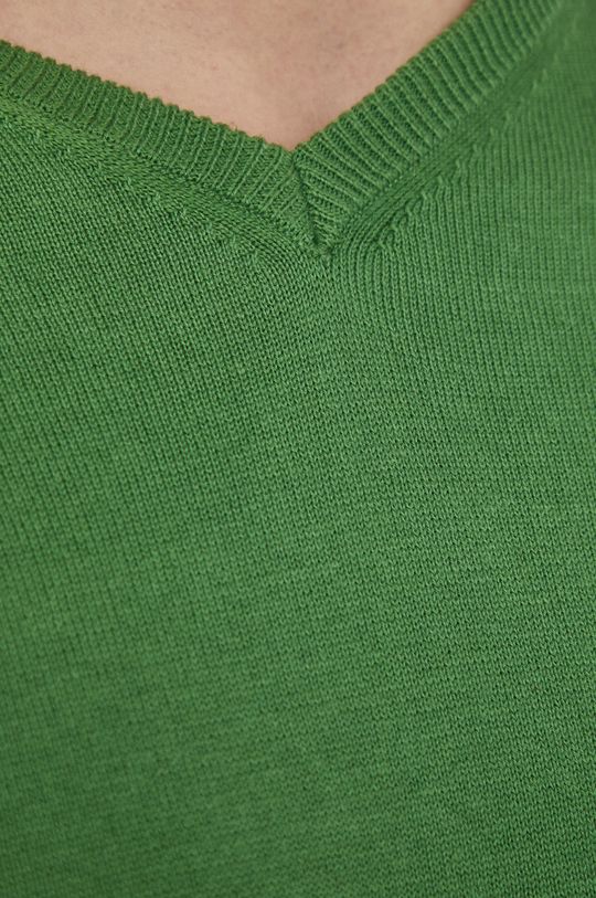 Sweter bawełniany męski gładki zielony Męski
