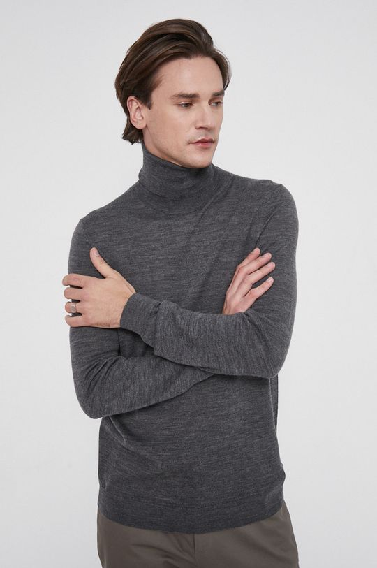 sivá Vlnený sveter pánsky Basic Pánsky