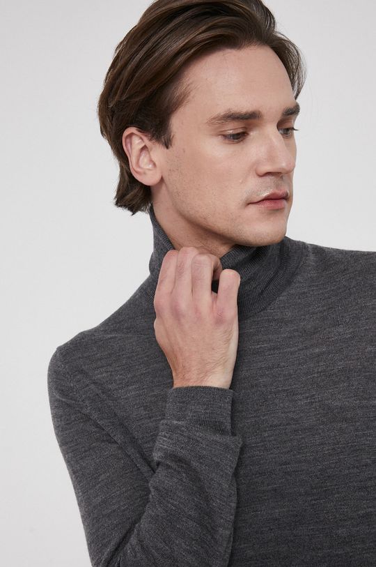 sivá Vlnený sveter pánsky Basic