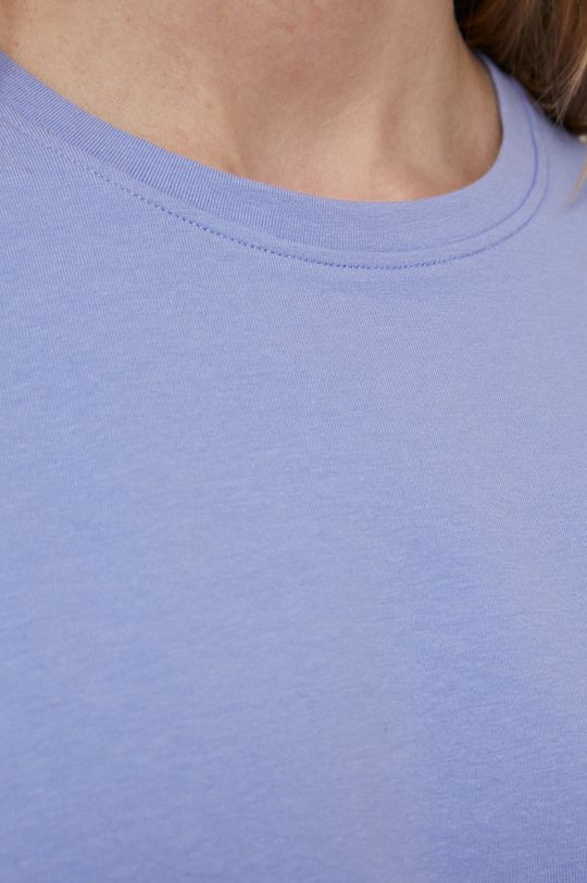 T-shirt damski gładki niebieski Damski