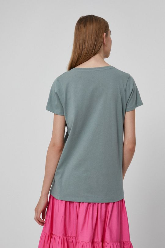 T-shirt damski z bawełny organicznej turkusowy <p>100 % Bawełna organiczna</p>