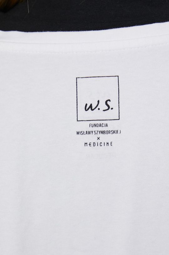 T-shirt bawełniany damski biały z kolekcji Możliwości - Fundacja Wisławy Szymborskiej