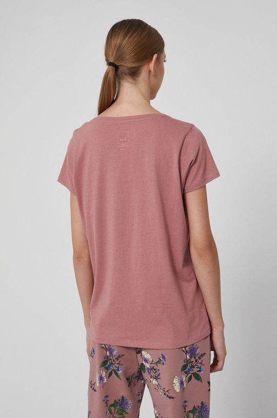 T-shirt bawełniany damski różowy z kolekcji Możliwości - Fundacja Wisławy Szymborskiej <p>100 % Bawełna organiczna</p>