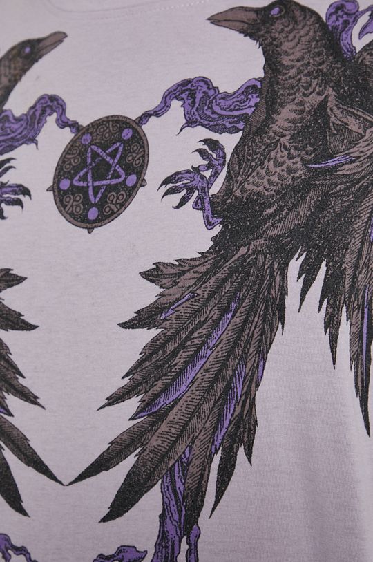 T-shirt bawełniany damski z kolekcji The Witcher fioletowy