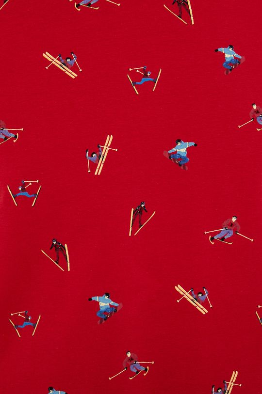 T-shirt męski z nadrukiem czerwony Męski