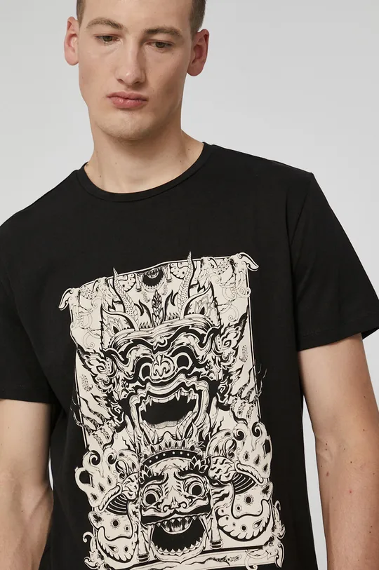 T-shirt bawełniany Barong Mask czarny Męski