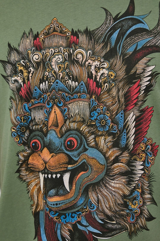 T-shirt bawełniany Barong Mask beżowy Męski