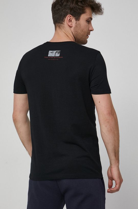 T-shirt męski z bawełny organicznej czarny <p>100 % Bawełna organiczna</p>
