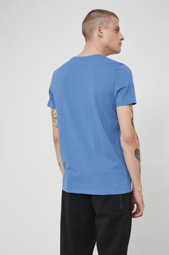 T-shirt z bawełny organicznej męski niebieski <p>100 % Bawełna organiczna</p>