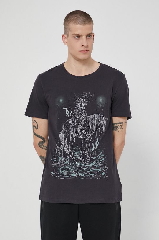 T-shirt męski bawełniany by Natalia Szwed szary szary