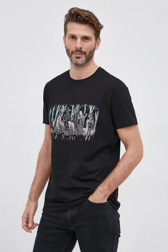 czarny Medicine - T-shirt bawełniany by Natalia Szwed Męski