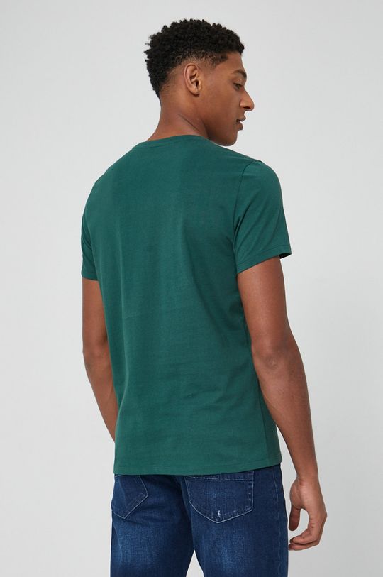 T-shirt męski z bawełny organicznej zielony <p>100 % Bawełna organiczna</p>