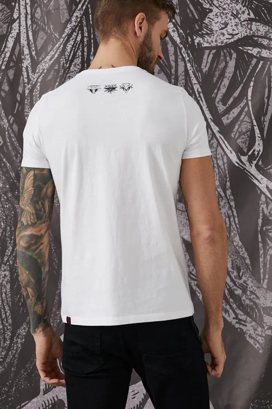 T-shirt bawełniany męski z kolekcji The Witcher biały 100 % Bawełna