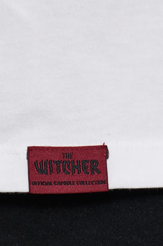 T-shirt bawełniany męski z kolekcji The Witcher biały Męski