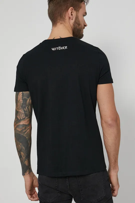 T-shirt bawełniany męski z kolekcji The Witcher czarny 100 % Bawełna