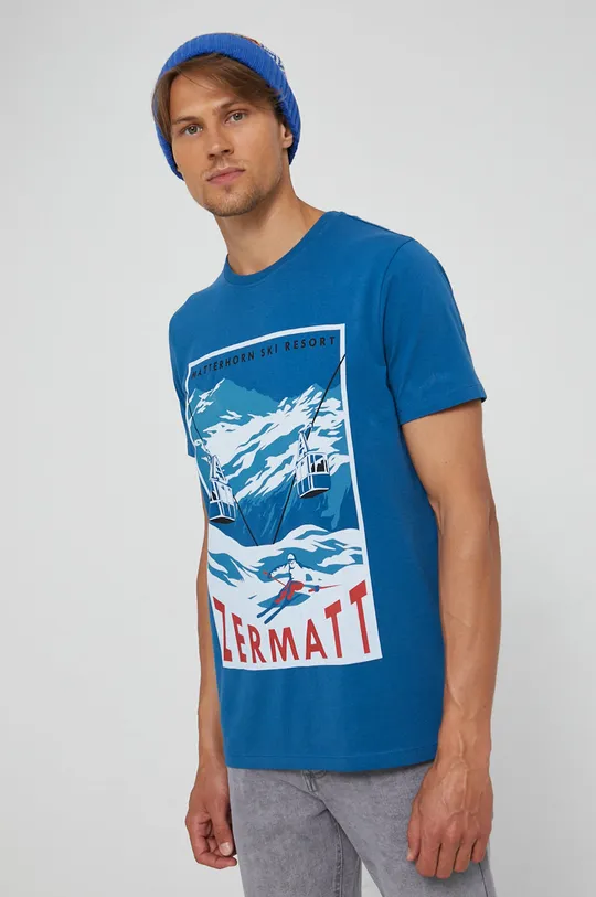 niebieski Medicine - T-shirt Apres Ski Męski