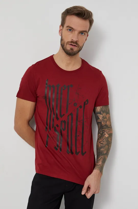 bordowy Medicine - T-shirt bawełniany Dark Disco