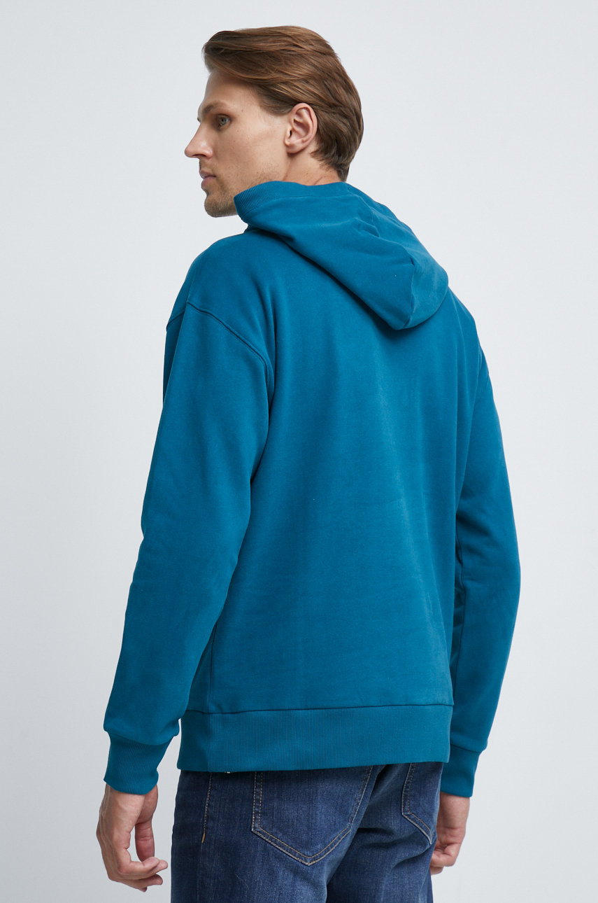 Bluza męska gładka turkusowa Materiał zasadniczy: 80 % Bawełna, 20 % Poliester, Inne materiały: 98 % Bawełna, 2 % Elastan
