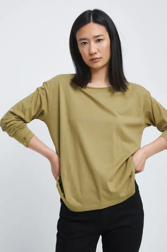 πράσινο Βαμβακερή μπλούζα με μακριά μανίκια Medicine Γυναικεία