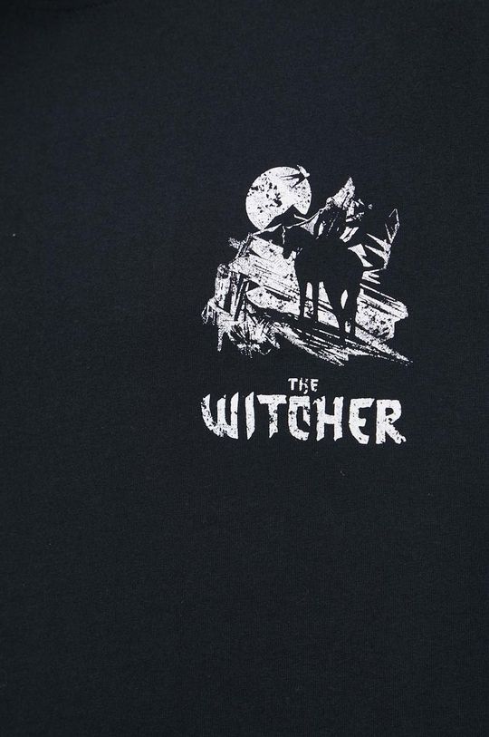 Longsleeve bawełniany męski z kolekcji The Witcher x Medicine kolor czarny Męski